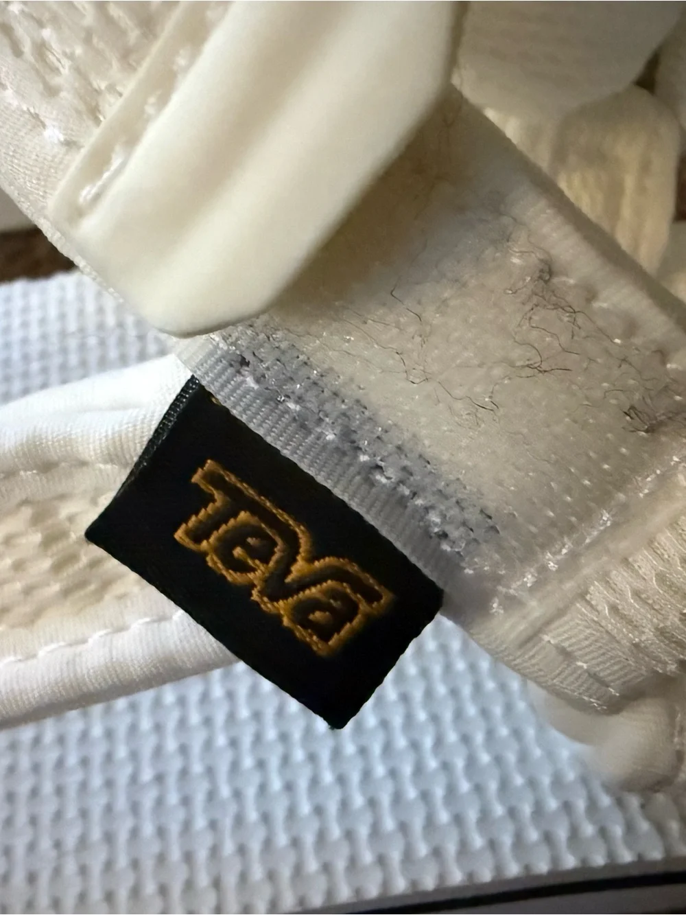 Teva Women's White Platform Velcro adjustable Strap Sandals